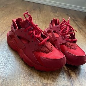 Red huarache shoes
